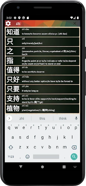 HSK Context Trainer dictionary screen